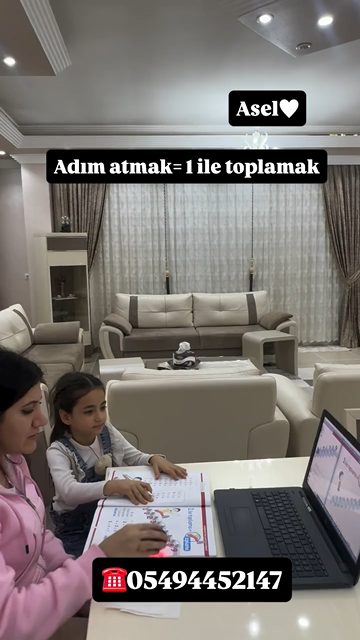 Merdiven basamaklarıyla toplama işlemi öğrenirken