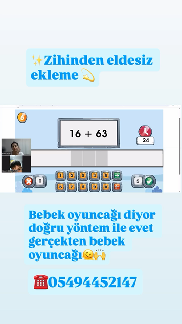 3. sınıf öğrencisiyle zihinden eldesiz toplama çalışırken